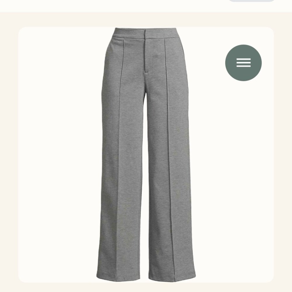 Ponte Wide Pants Land's End Pintuck Detailing